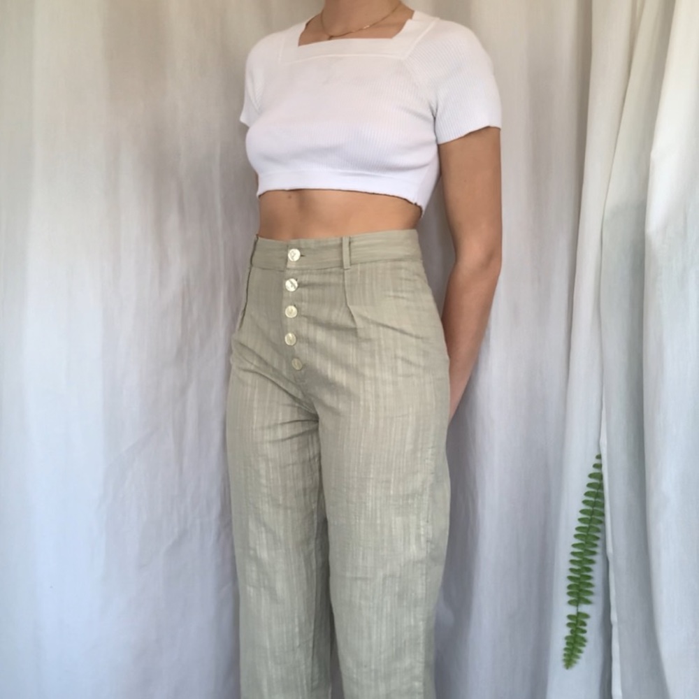 COPY - Green Linen pants